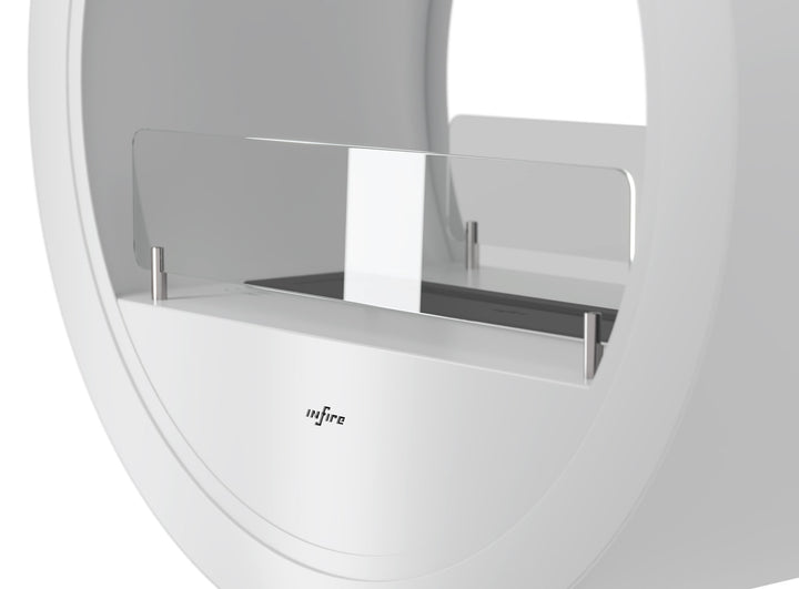 bioethanol-standkamin-ethanolkamin-boden-incycle-2side-infire-weiss-mit-glas-nahaufnahhme-glas-und-stahl